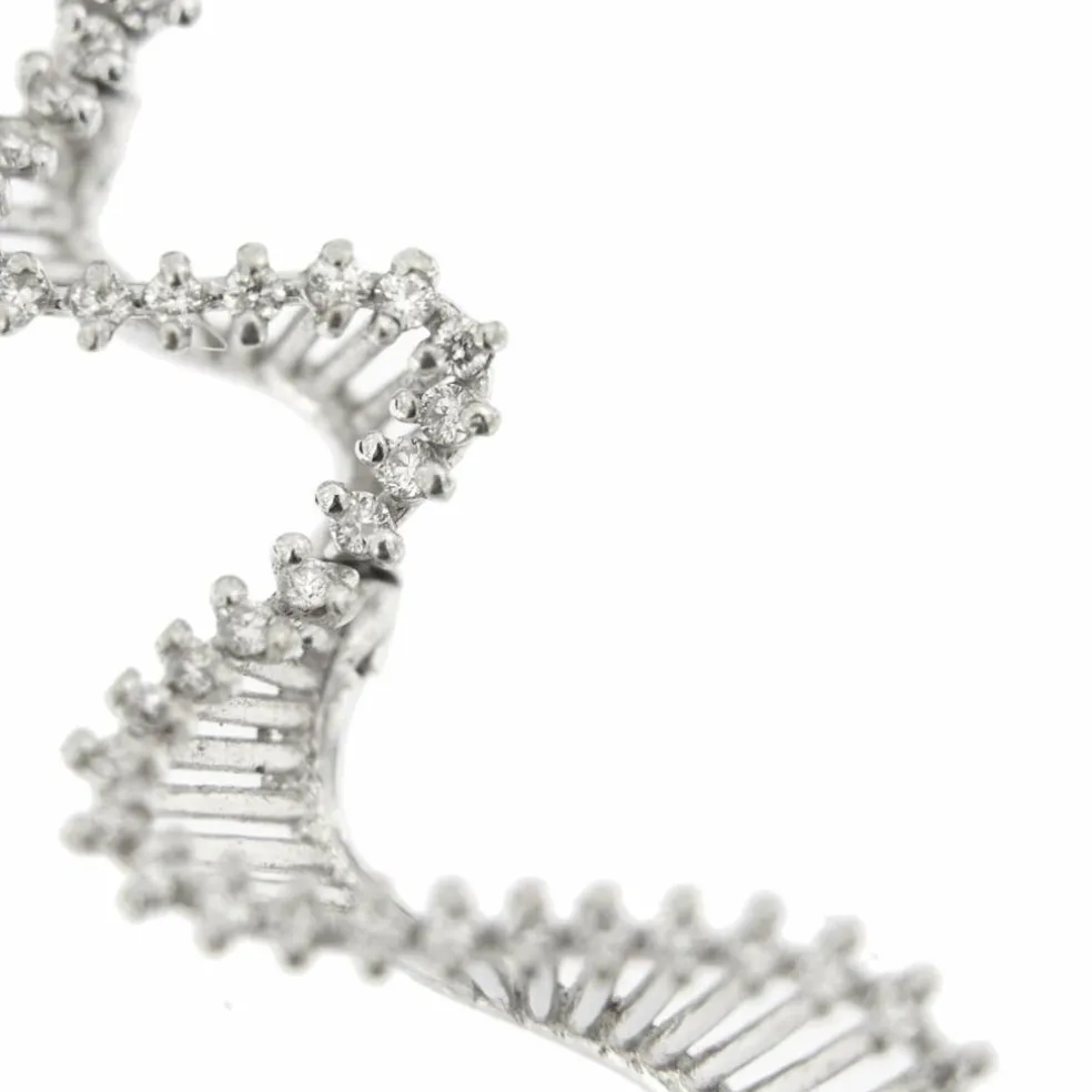 Collier pendentif Vague diamants