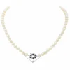 Collier Perle Or blanc Perle