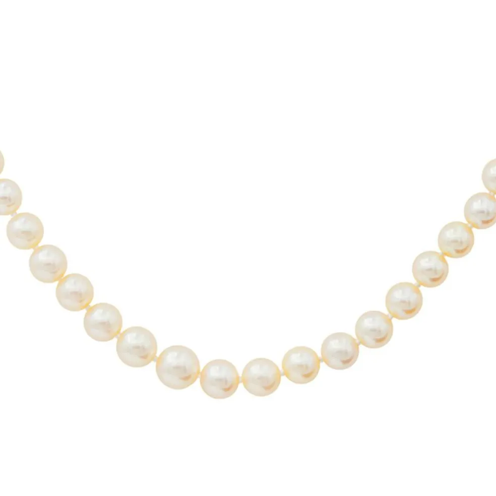Collier Perle Or blanc Perle, Diamant
