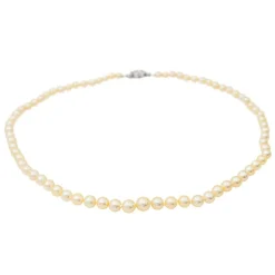 Collier Perle Or blanc Perle, Diamant
