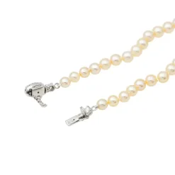 Collier Perle Or blanc Perle, Diamant