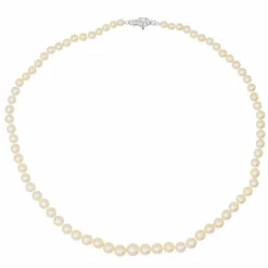 Collier Perle Or blanc Perle, Diamant