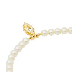 Collier Perle Or jaune Saphir, Diamant