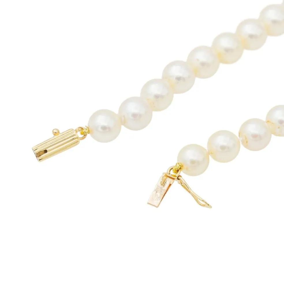 Collier Perle Or jaune Saphir, Diamant