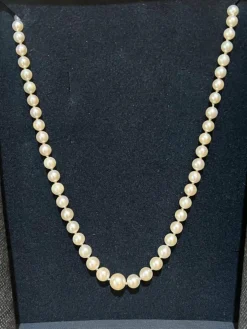 Collier Perles 40 cm Or Jaune 18 Carats