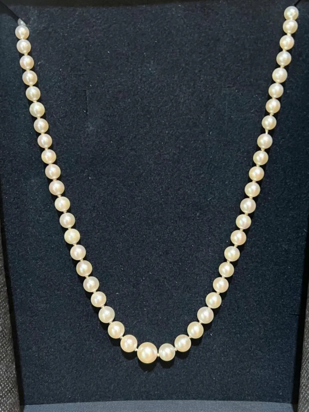 Collier Perles 40 cm Or Jaune 18 Carats