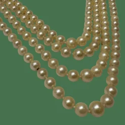 Collier perles 4 rangs
