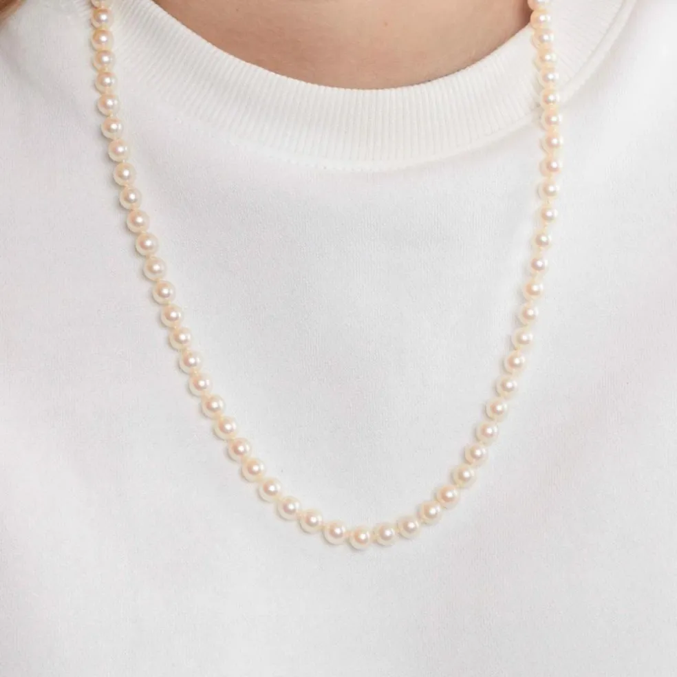 Collier Perles Akoya fermoir Or
