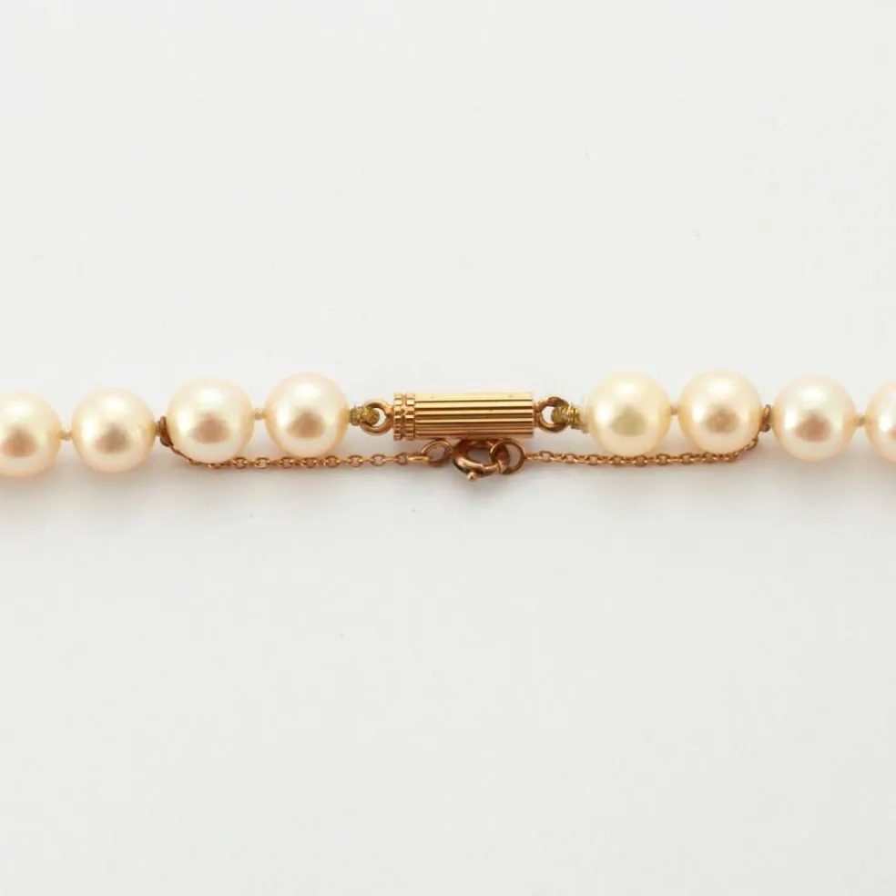 Collier Perles Akoya fermoir Or
