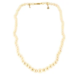 Collier perles Choker, fermoir or jaune