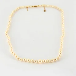Collier perles Choker, fermoir or jaune