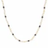 Collier perles de culture et hématites