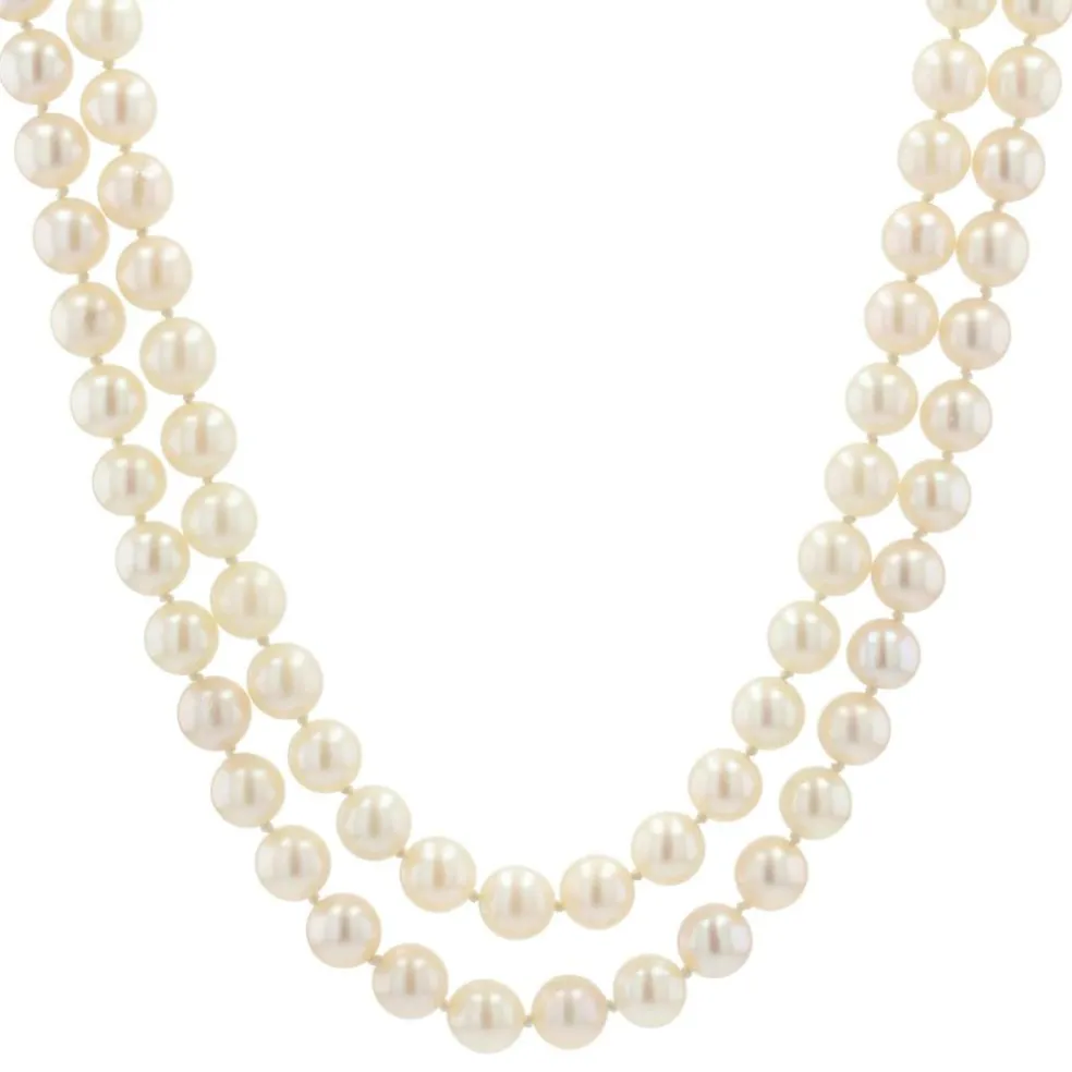 Collier perles de culture double rang