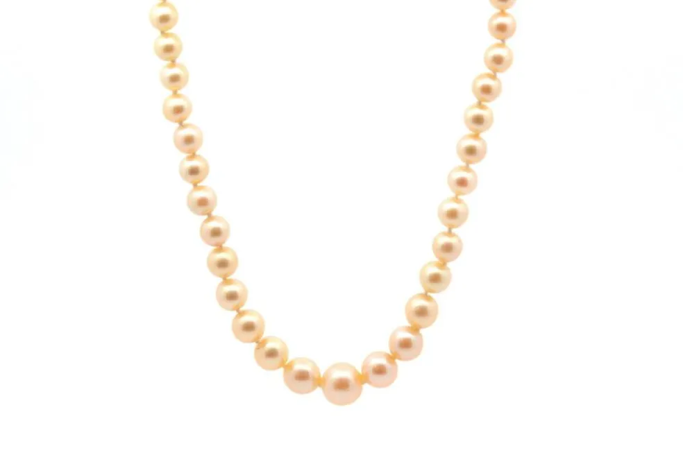 Collier perles de culture et femoir en or jaune