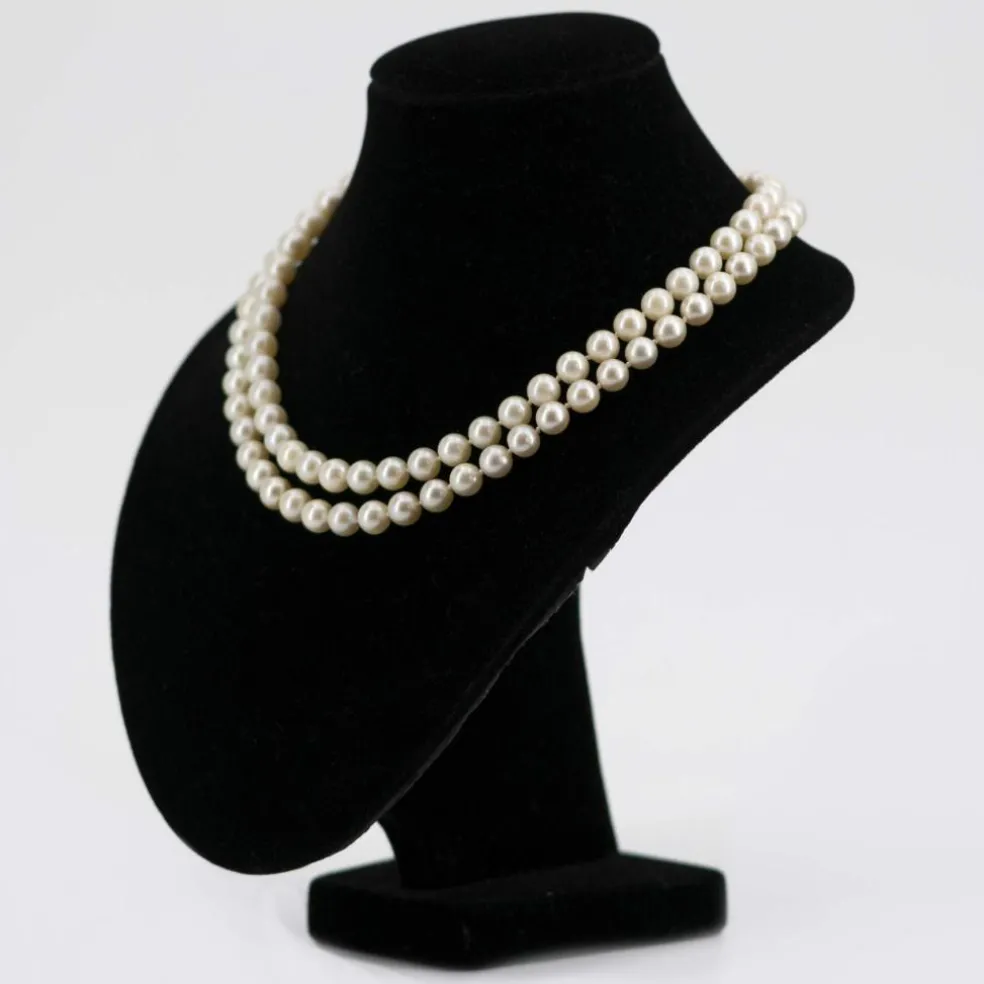 Collier perles de culture double rang