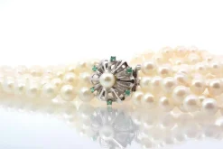 Collier perles de culture trois rangs