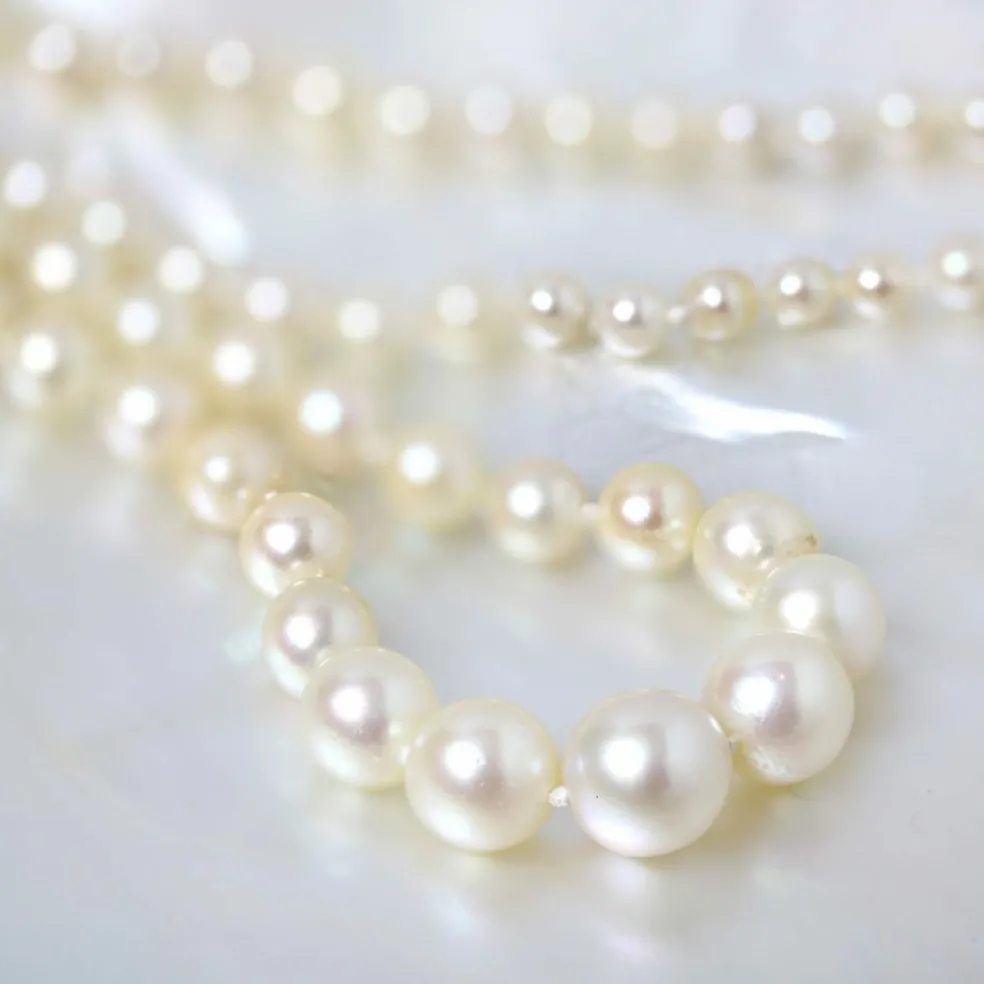 Collier perles de culture en chute