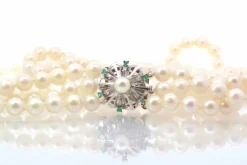 Collier perles de culture trois rangs
