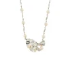 Collier perles diamants