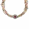 Collier Perles, Emeraudes, Saphirs, Rubis et Spinelles