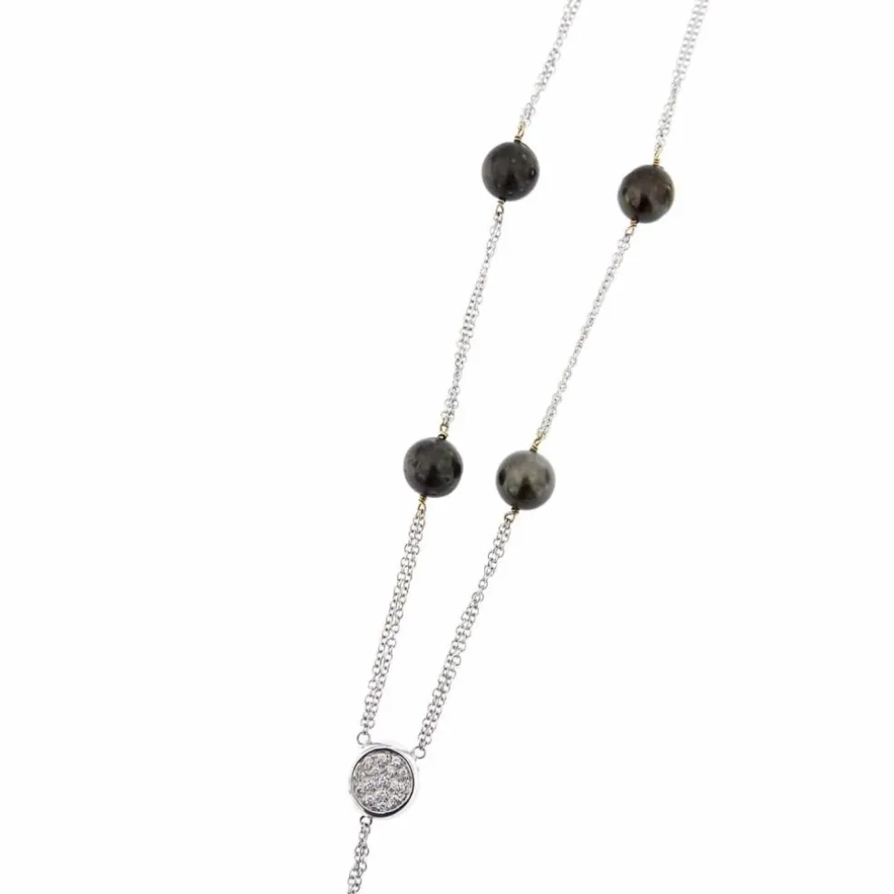 Collier perles et diamants