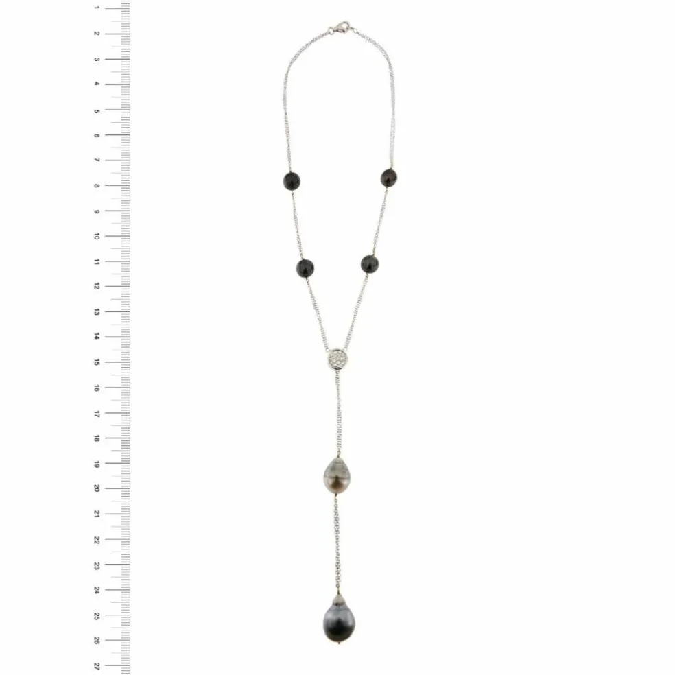 Collier perles et diamants
