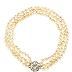 Collier Perles Or & Diamants
