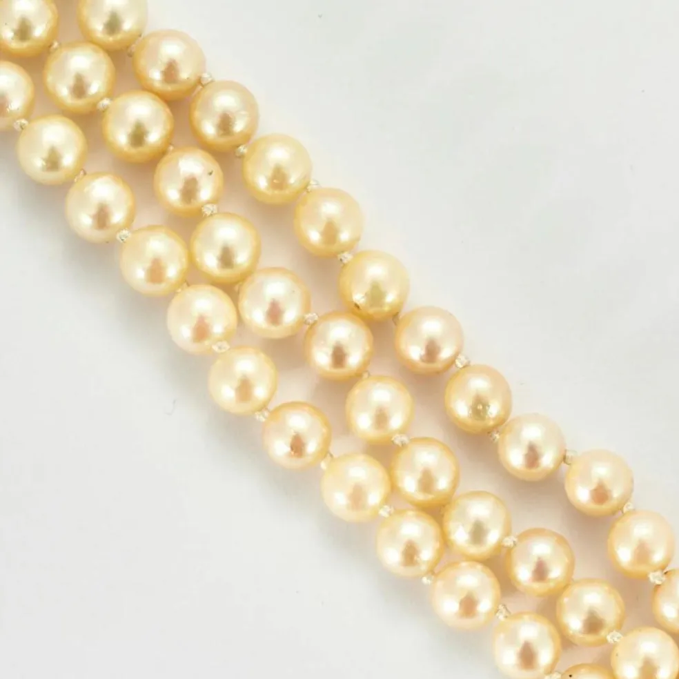 Collier Perles Or & Diamants