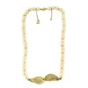 Collier perles or jaune et brillants