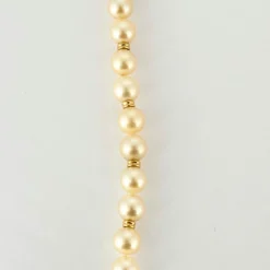 Collier perles or jaune et brillants