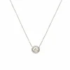 Collier Pneu Diamant Or Gris 18 Carats