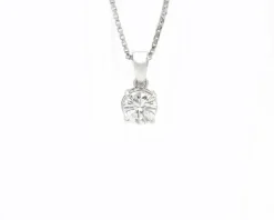 Collier point de lumière en or avec diamant de 1,21 ct