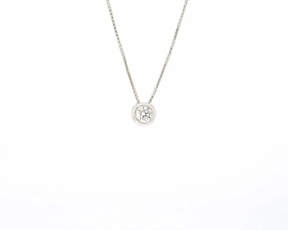 Collier point lumineux 0,60 ct