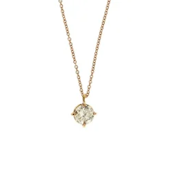Collier point lumineux avec diamant de 0,73 ct