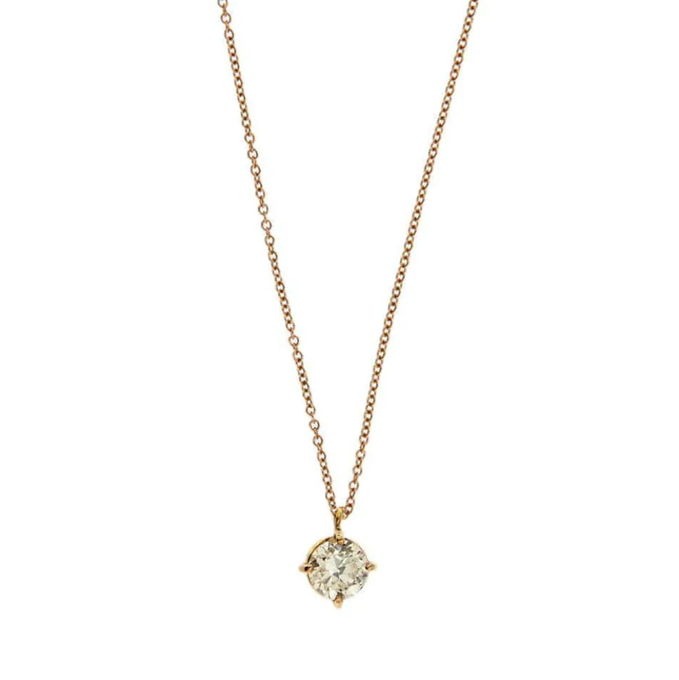 Collier point lumineux avec diamant de 0,73 ct