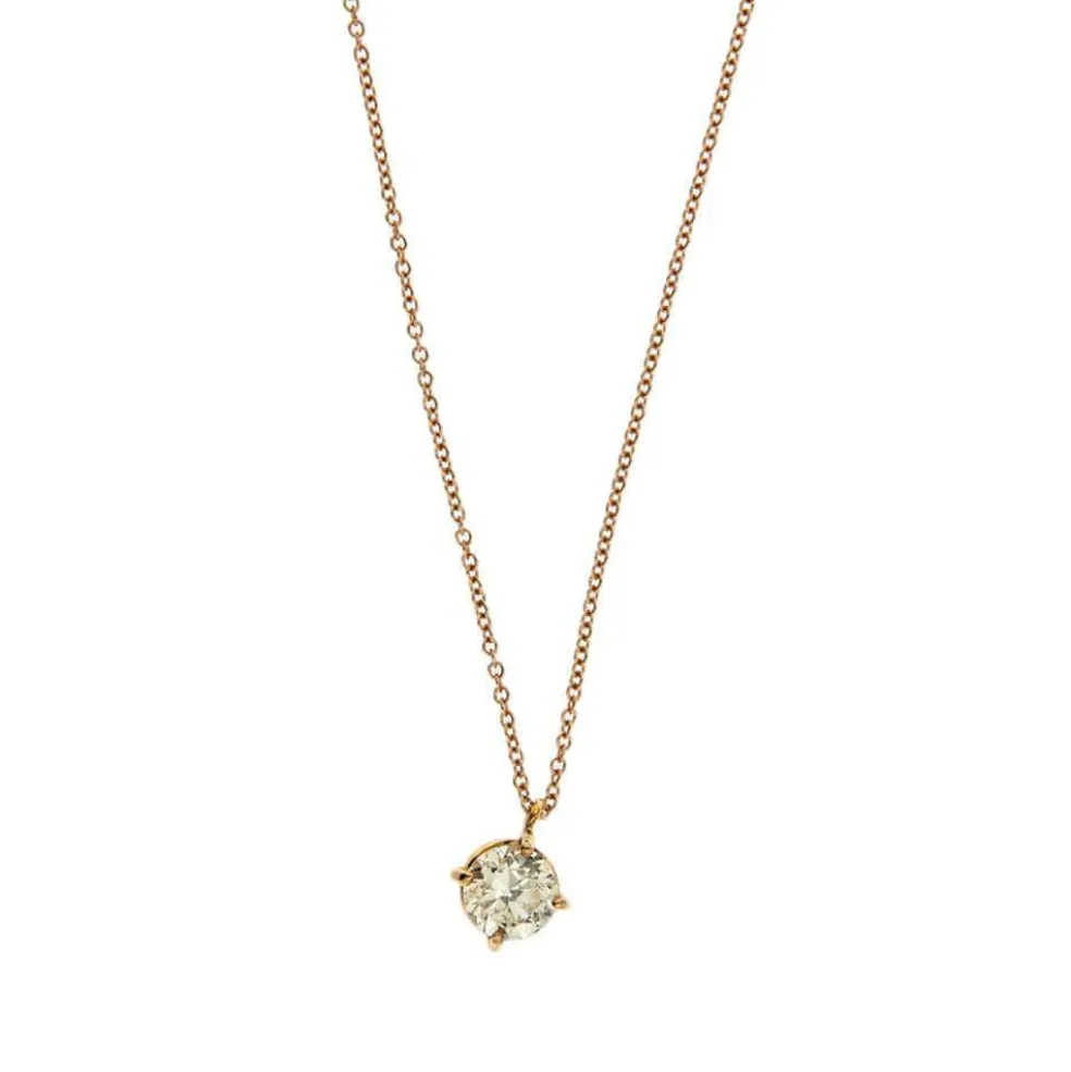 Collier point lumineux avec diamant de 0,73 ct