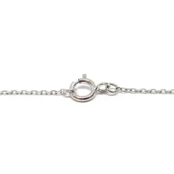 Collier poire diamants or blanc