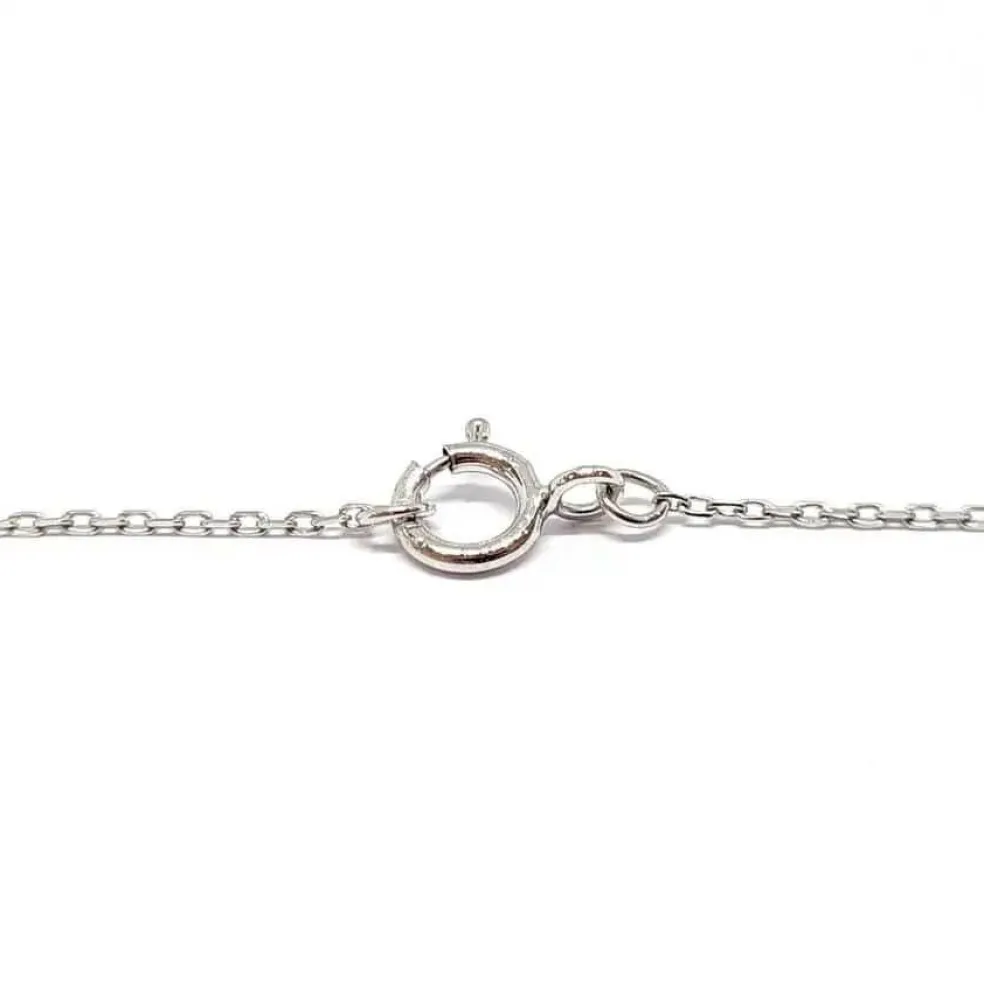 Collier poire diamants or blanc