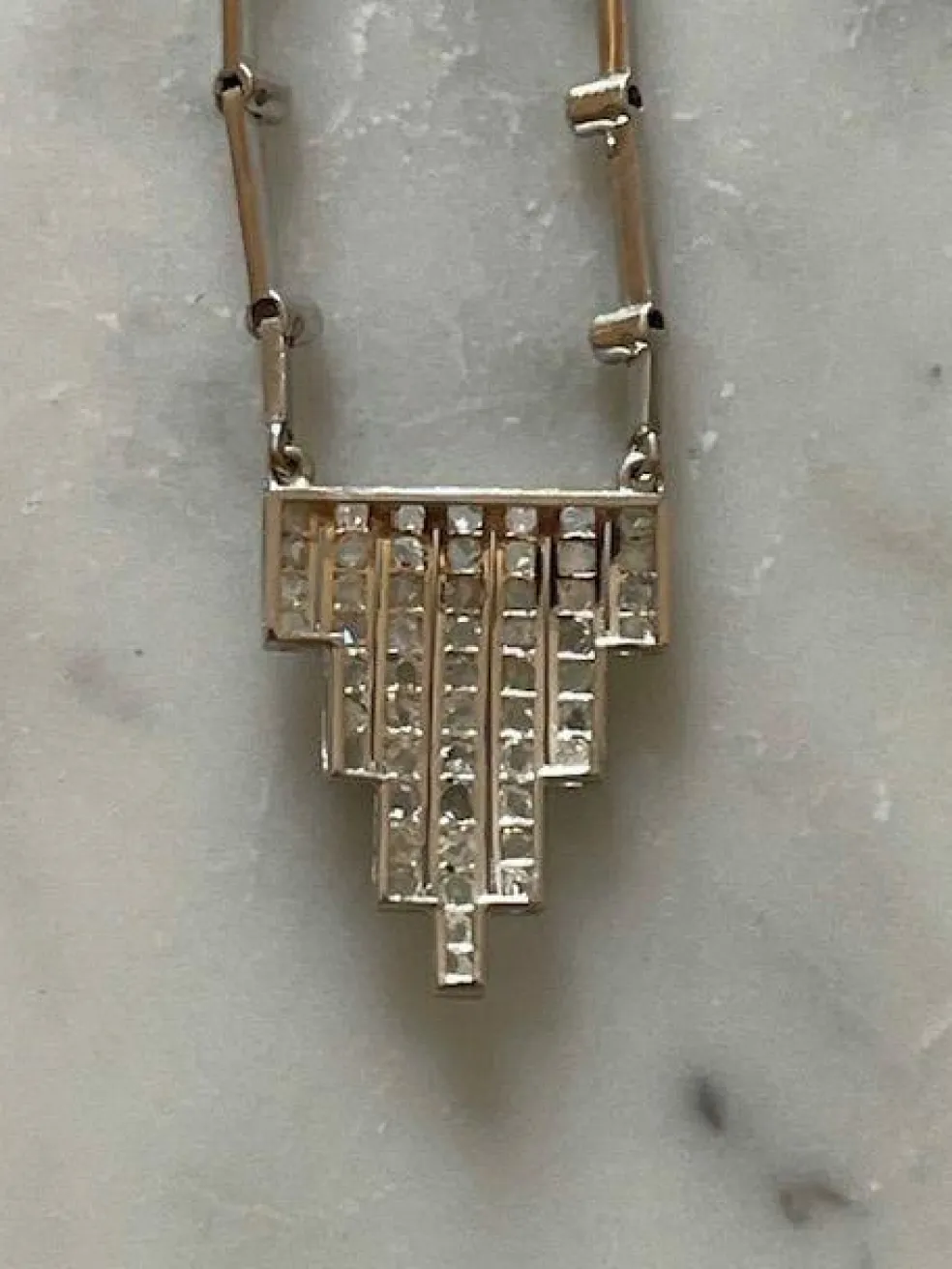 Collier époque Art Déco, diamants
