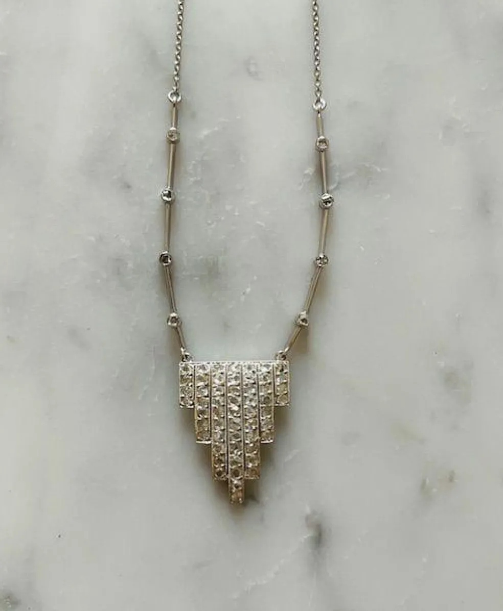 Collier époque Art Déco, diamants