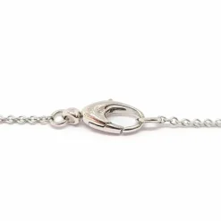 Collier péridot entourage diamants or blanc