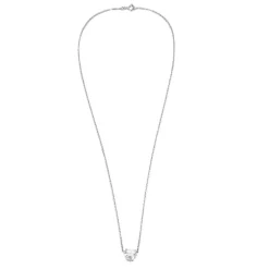 Collier ras de cou en or blanc et diamants