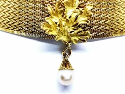 Collier Ras de cou Or jaune Perle