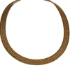 Collier Ras de Cou Rétro Or Jaune Maille Polonaise