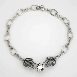 Collier ras du cou en corde de coton or et argent de Barry Kieselstein