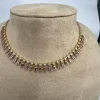 Collier ras du cou en saphir rose et diamant
