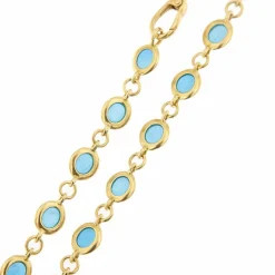 Collier ras du cou émail bleu