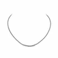 Collier Rivière de Diamants Or Blanc 3,62 Carats