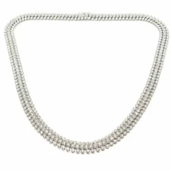 Collier rivière de diamants or blanc