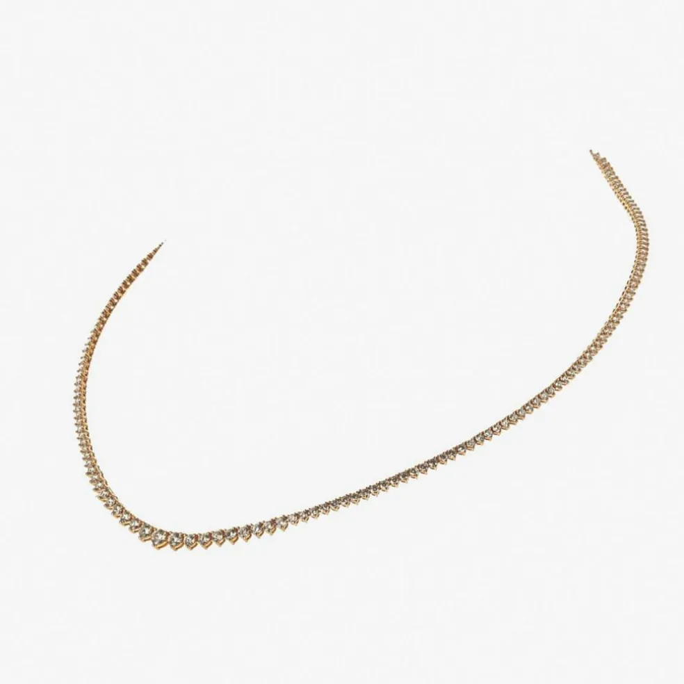 Collier Rivière de Diamants Or Rose 6,60 Carats
